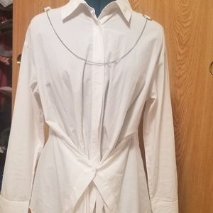 Multi-style White Button Down With Chains